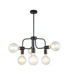 Loft pendant lamps - ITALUX Kristy Pendant 6xE27 MDM-3678/6 BK - product 1