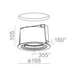 Round flush-mounted lamps - Aqform RING 111 12V Recessed 37151-0000-T8-PH - product 2