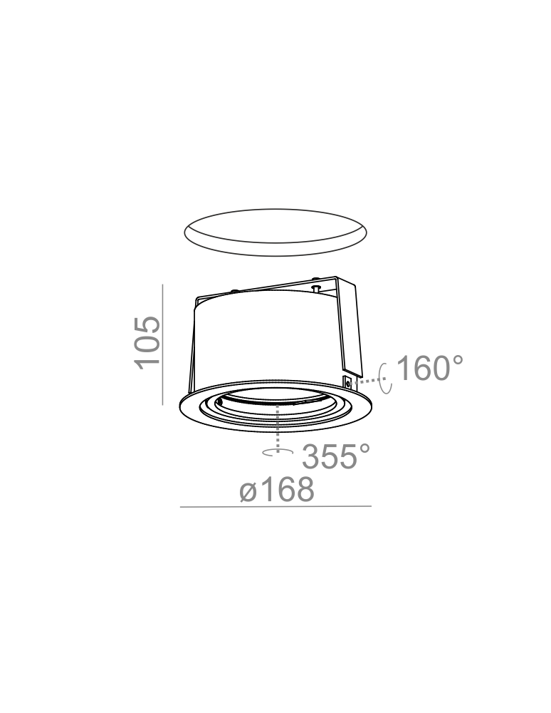 Round flush-mounted lamps - Aqform RING 111 12V Recessed 37151-0000-T8-PH - product kolory-swiatla.pl 2