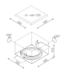 Frameless flush-mounted lamps - trimless - Aqform SQUARES 111x1 trimless 230V drop in 37511-0000-U8-PH. - product 2