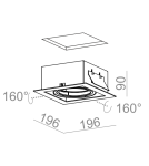 Square flush-mounted lamps - Aqform SQUARES 111x1 12V drop-in 30511-0000-T8-PH - product 2