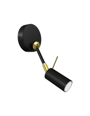Milagro Wall lamp IRIS Black/Gold 1x mini GU10 MLP7269