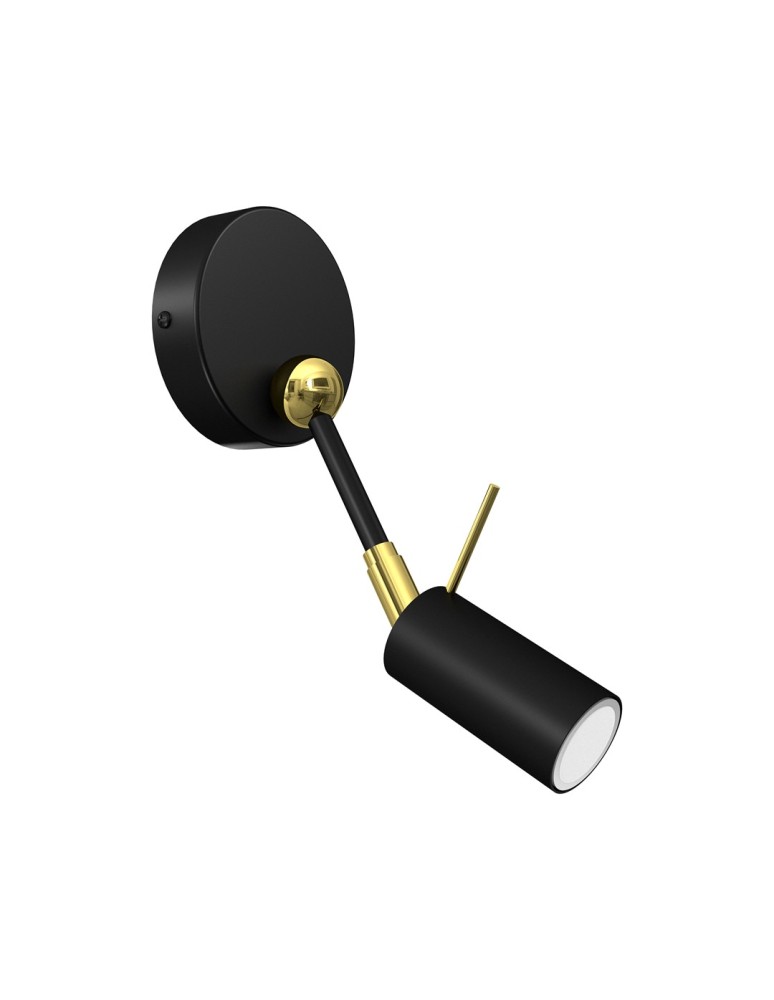 Cantilever wall lamps - Milagro Wall lamp IRIS Black/Gold 1x mini GU10 MLP7269 - product kolory-swiatla.pl 1