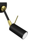 Cantilever wall lamps - Milagro Wall lamp IRIS Black/Gold 1x mini GU10 MLP7269 - product 2