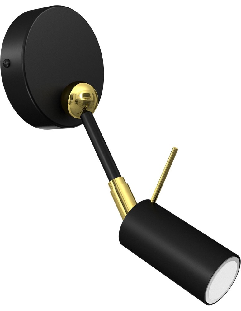 Cantilever wall lamps - Milagro Wall lamp IRIS Black/Gold 1x mini GU10 MLP7269 - product kolory-swiatla.pl 7