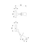 Cantilever wall lamps - Milagro Wall lamp IRIS Black/Gold 1x mini GU10 MLP7269 - product 8