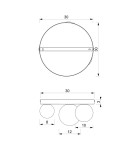 Ceiling lamps spheres - Milagro BIBIONE 3xG9 ceiling lamp MLP8390 - product 6