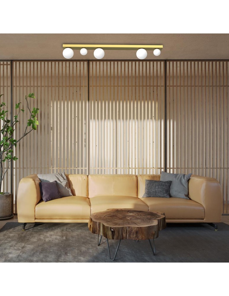 Ceiling lamps spheres - Milagro BIBIONE GOLD 5xG9 MLP8398 ceiling lamp. - product kolory-swiatla.pl 5