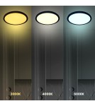 LED Plafonds - Milagro Plafond MAQ 24W 3CCT Black ML0439 - product 4