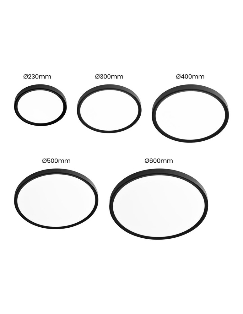 LED Plafonds - Milagro Plafond MAQ 24W 3CCT Black ML0439 - product kolory-swiatla.pl 6