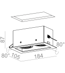 Square flush-mounted lamps - Aqform SQUARES 50x2 230V drain 36812-0000-U8-PH - product 2