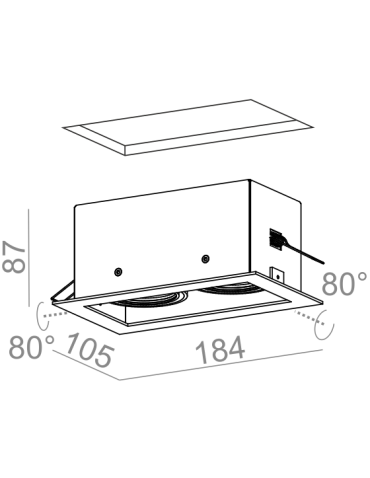 Aqform SQUARES 50x2 230V drain 36812-0000-U8-PH - product 2