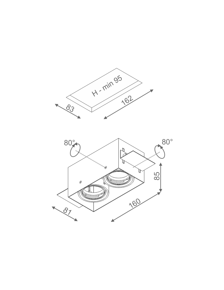 Frameless flush-mounted lamps - trimless - Aqform SQUARES 50x2 12V trimless recessed drain 35712-0000-T8-PH - product kolory-swiatla.pl 2