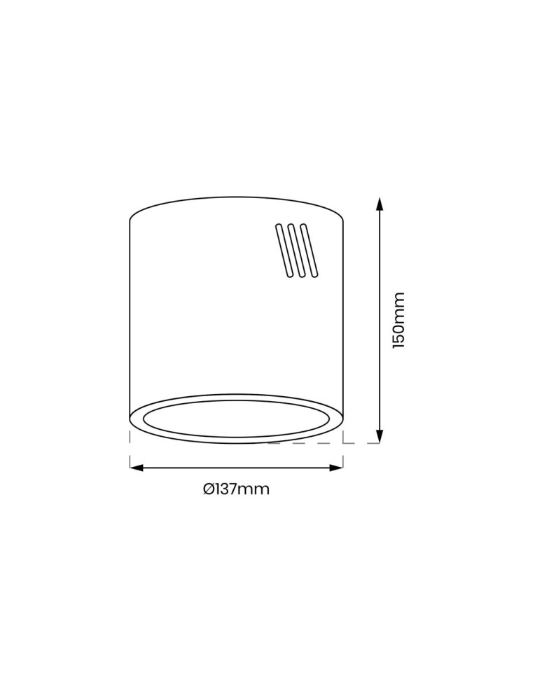 Round ceiling luminaires - Milagro Spot George XL 1xE27 White ML0481 - product kolory-swiatla.pl 4
