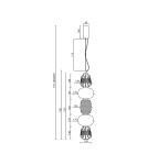 Designer pendant lamps - Milagro CARO SMOKED 40W LED pendant lamp ML0362 - product 5