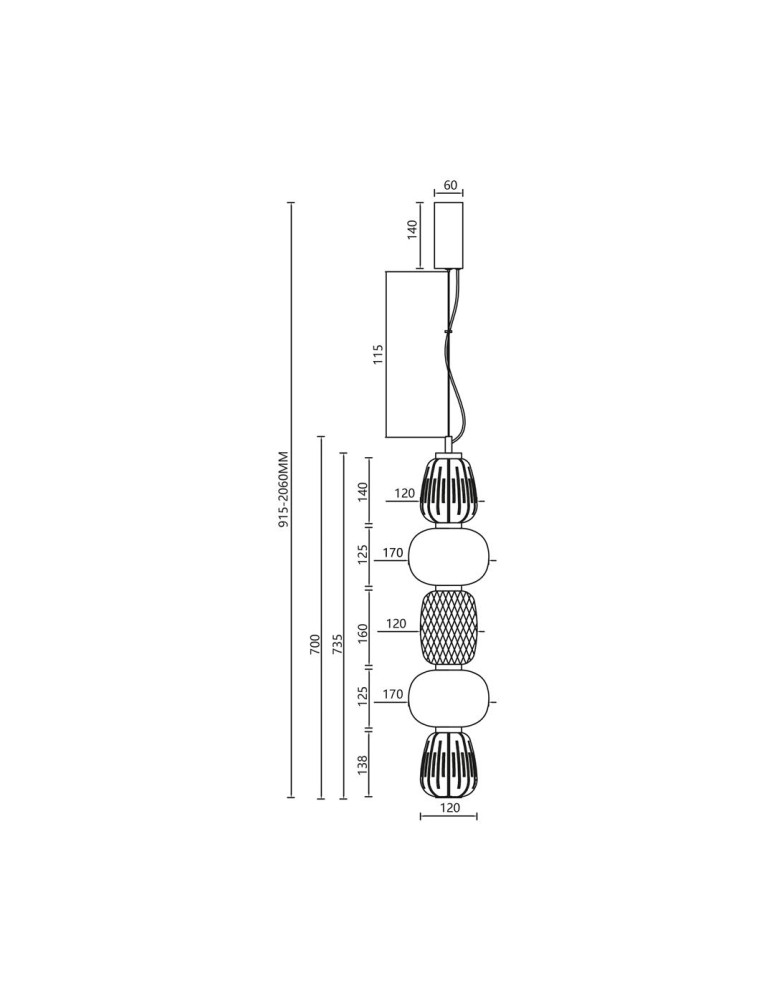 Designer pendant lamps - Milagro CARO SMOKED 40W LED pendant lamp ML0362 - product kolory-swiatla.pl 5