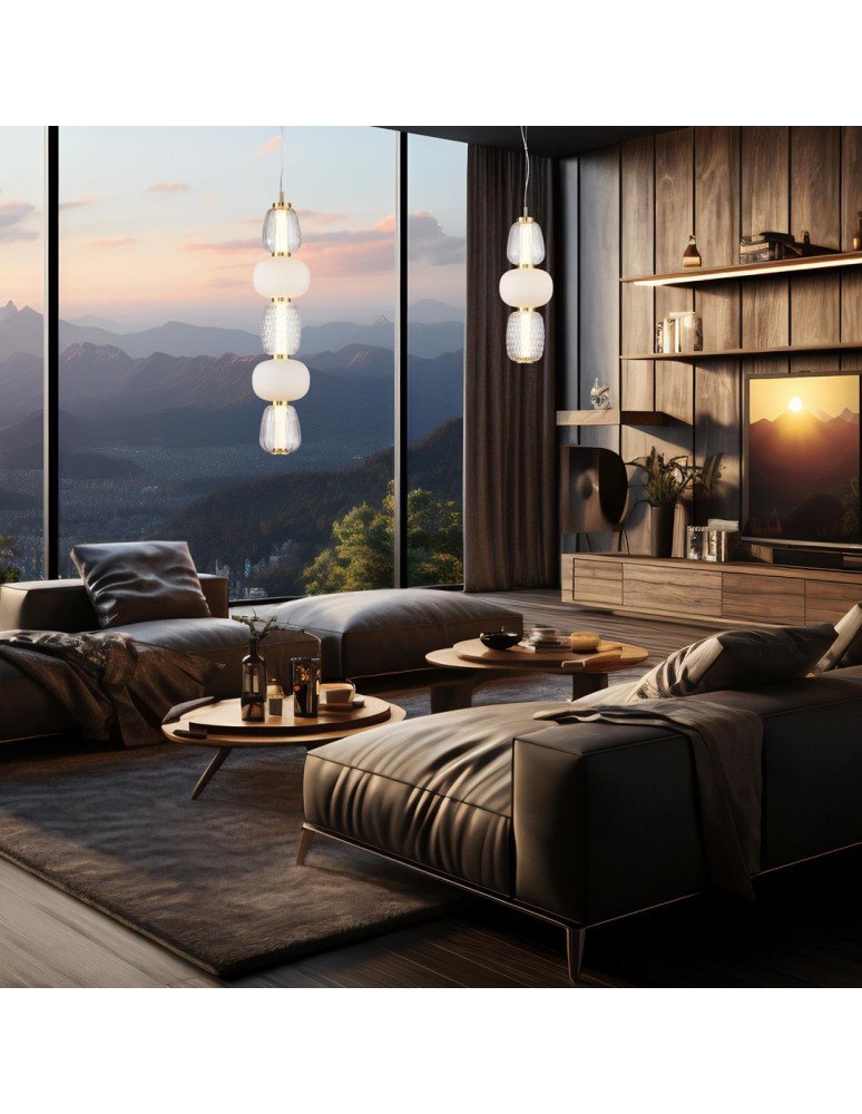 Designer pendant lamps - Milagro CARO GOLD 28W LED pendant lamp ML0363 - product kolory-swiatla.pl 4