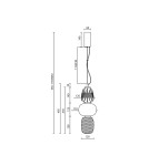 Designer pendant lamps - Milagro CARO SMOKED 28W LED pendant lamp ML0364 - product 5