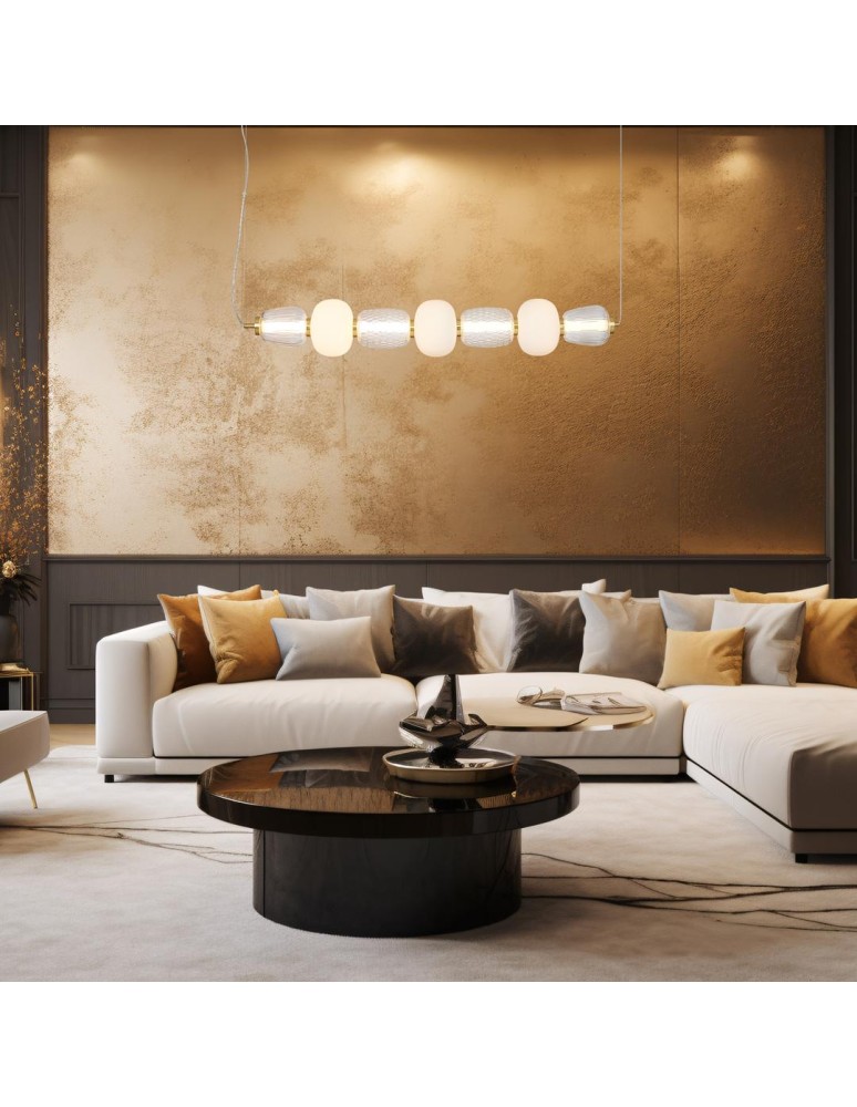 Designer pendant lamps - Milagro CARO GOLD 42W LED pendant lamp ML0365 - product kolory-swiatla.pl 3