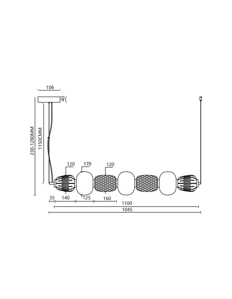 Designer pendant lamps - Milagro CARO GOLD 42W LED pendant lamp ML0365 - product kolory-swiatla.pl 5
