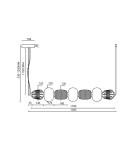 Designer pendant lamps - Milagro CARO SMOKED 42W LED pendant lamp ML0366 - product 5