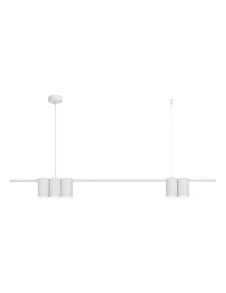 Pendant lamps over the island - Milagro Pendant lamp (strip) GENESIS WHITE 5xGU10 ML0368 - product kolory-swiatla.pl 1