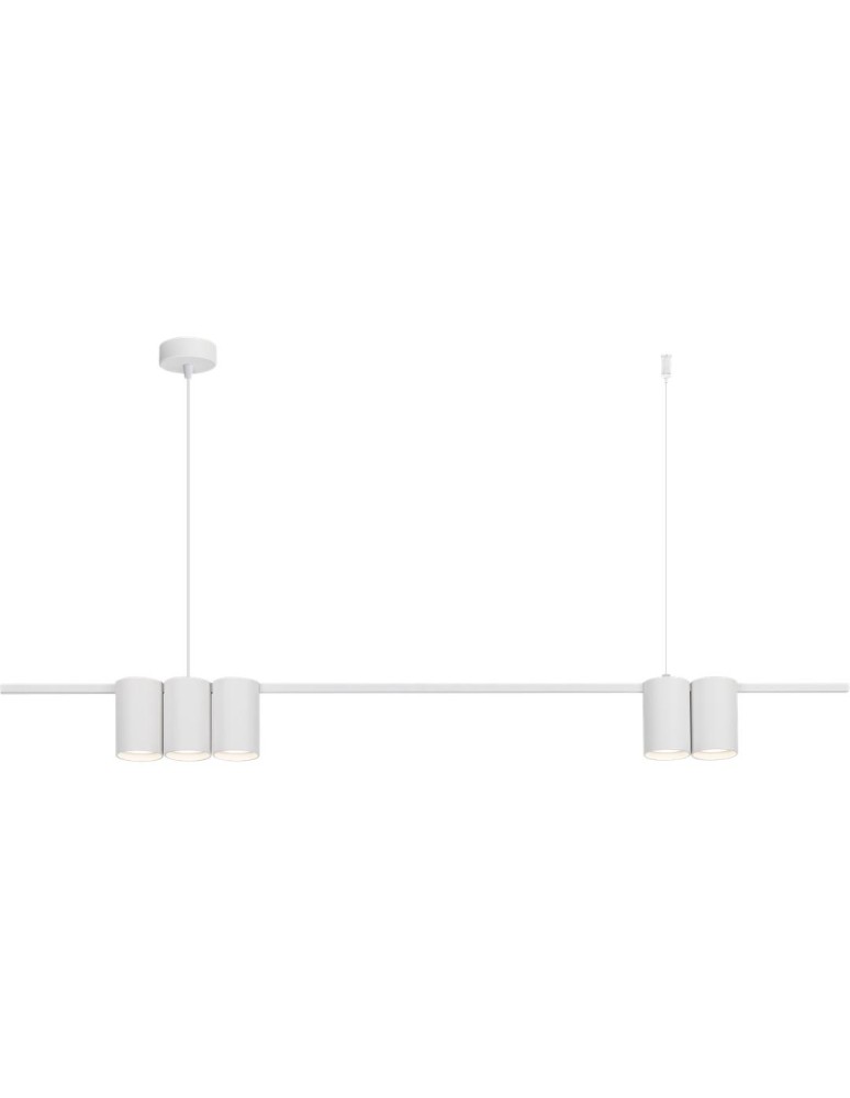 Pendant lamps over the island - Milagro Pendant lamp (strip) GENESIS WHITE 5xGU10 ML0368 - product kolory-swiatla.pl 6