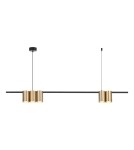 Pendant lamps over the island - Milagro Pendant lamp (strip) GENESIS BLACK GOLD 5xGU10 ML0369 - product 1