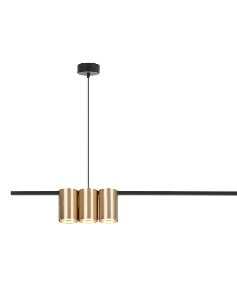 Pendant lamps over the island - Milagro Pendant lamp (strip) GENESIS BLACK GOLD 5xGU10 ML0369 - product kolory-swiatla.pl 2