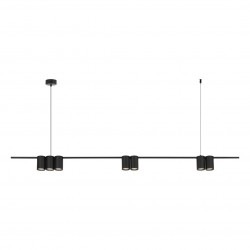 Milagro Lampa wisząca (listwa) GENESIS BLACK 7xGU10 ML0370