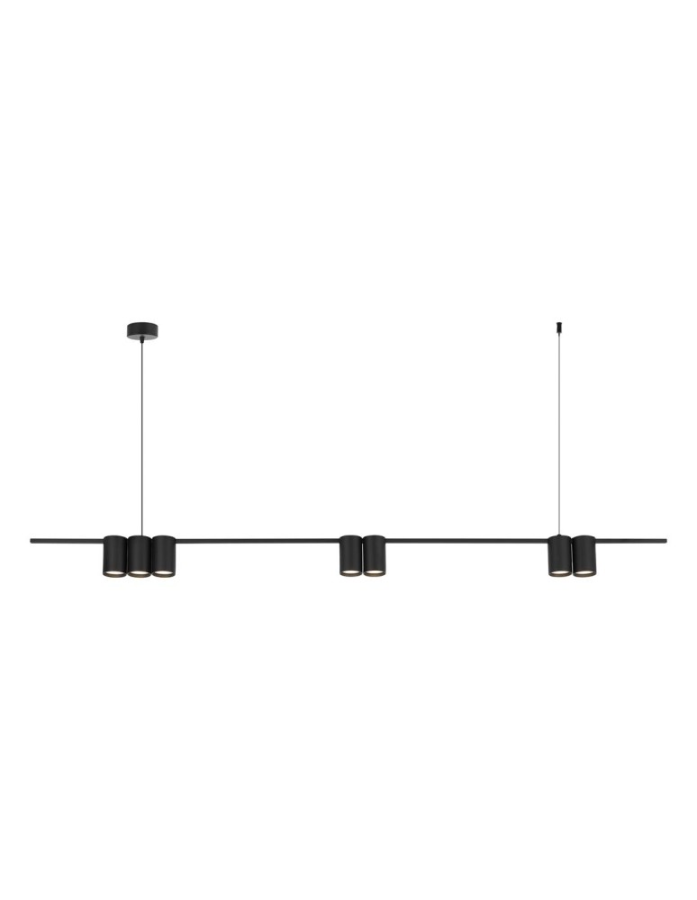 Pendant lamps over the island - Milagro Pendant lamp (strip) GENESIS BLACK 7xGU10 ML0370 - product kolory-swiatla.pl 1