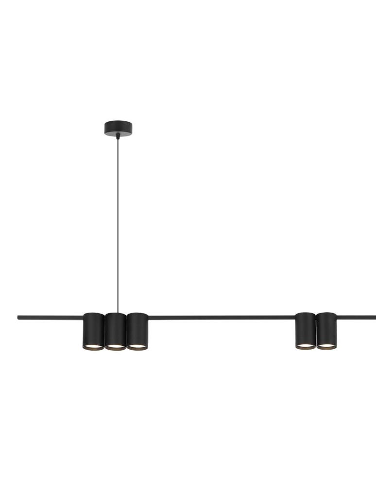 Pendant lamps over the island - Milagro Pendant lamp (strip) GENESIS BLACK 7xGU10 ML0370 - product kolory-swiatla.pl 2
