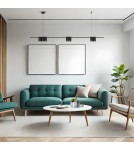 Pendant lamps over the island - Milagro Pendant lamp (strip) GENESIS BLACK 7xGU10 ML0370 - product 3