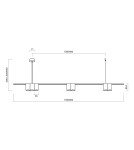 Pendant lamps over the island - Milagro Pendant lamp (strip) GENESIS BLACK 7xGU10 ML0370 - product 5