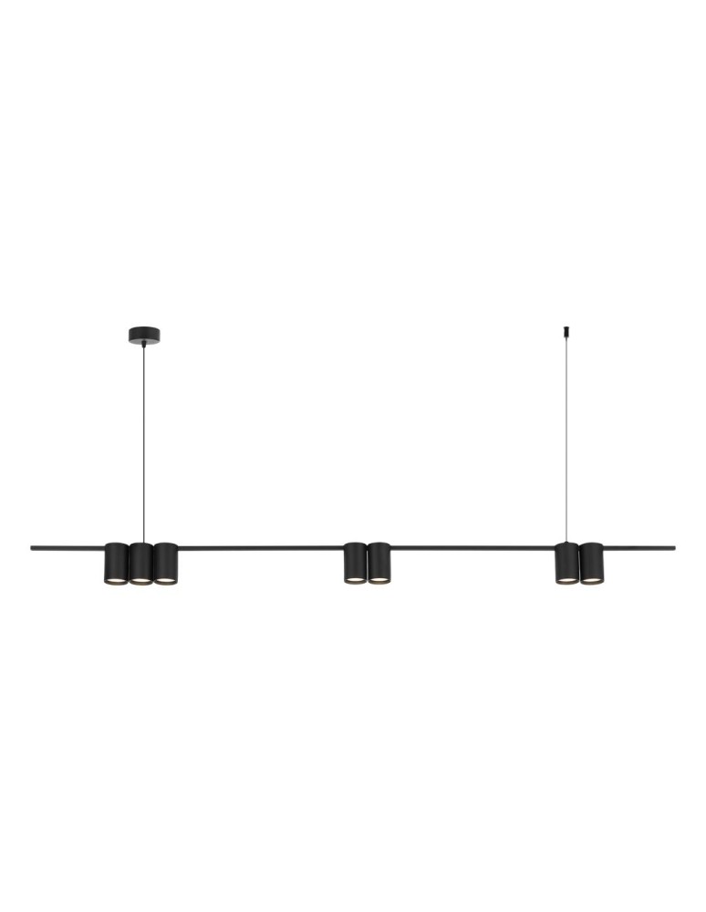 Pendant lamps over the island - Milagro Pendant lamp (strip) GENESIS BLACK 7xGU10 ML0370 - product kolory-swiatla.pl 6