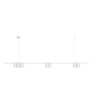 Pendant lamps over the island - Milagro Pendant lamp (strip) GENESIS WHITE 7xGU10 ML0371 - product 1