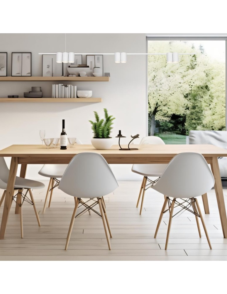 Pendant lamps over the island - Milagro Pendant lamp (strip) GENESIS WHITE 7xGU10 ML0371 - product kolory-swiatla.pl 3