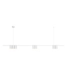 Pendant lamps over the island - Milagro Pendant lamp (strip) GENESIS WHITE 7xGU10 ML0371 - product 6