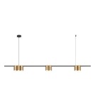 Pendant lamps over the island - Milagro Pendant lamp (strip) GENESIS BLACK GOLD 7xGU10 ML0372 - product 1
