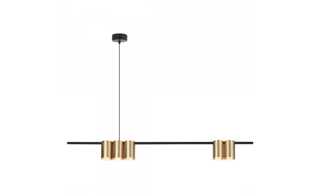 Milagro Lampa wisząca (listwa) GENESIS BLACK GOLD 7xGU10 ML0372