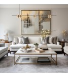 Pendant lamps over the island - Milagro Pendant lamp (strip) GENESIS BLACK GOLD 7xGU10 ML0372 - product 3