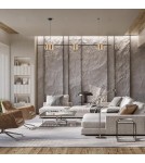 Pendant lamps over the island - Milagro Pendant lamp (strip) GENESIS BLACK GOLD 7xGU10 ML0372 - product 4