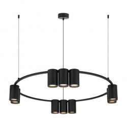 Milagro Lampa wisząca (koło) GENESIS BLACK 10xGU10 ML0373