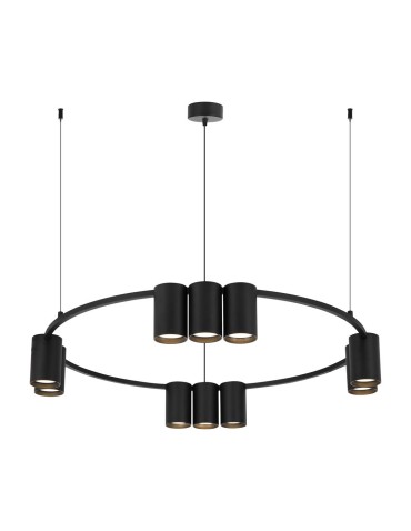 Milagro Pendant lamp (circle) GENESIS BLACK 10xGU10 ML0373