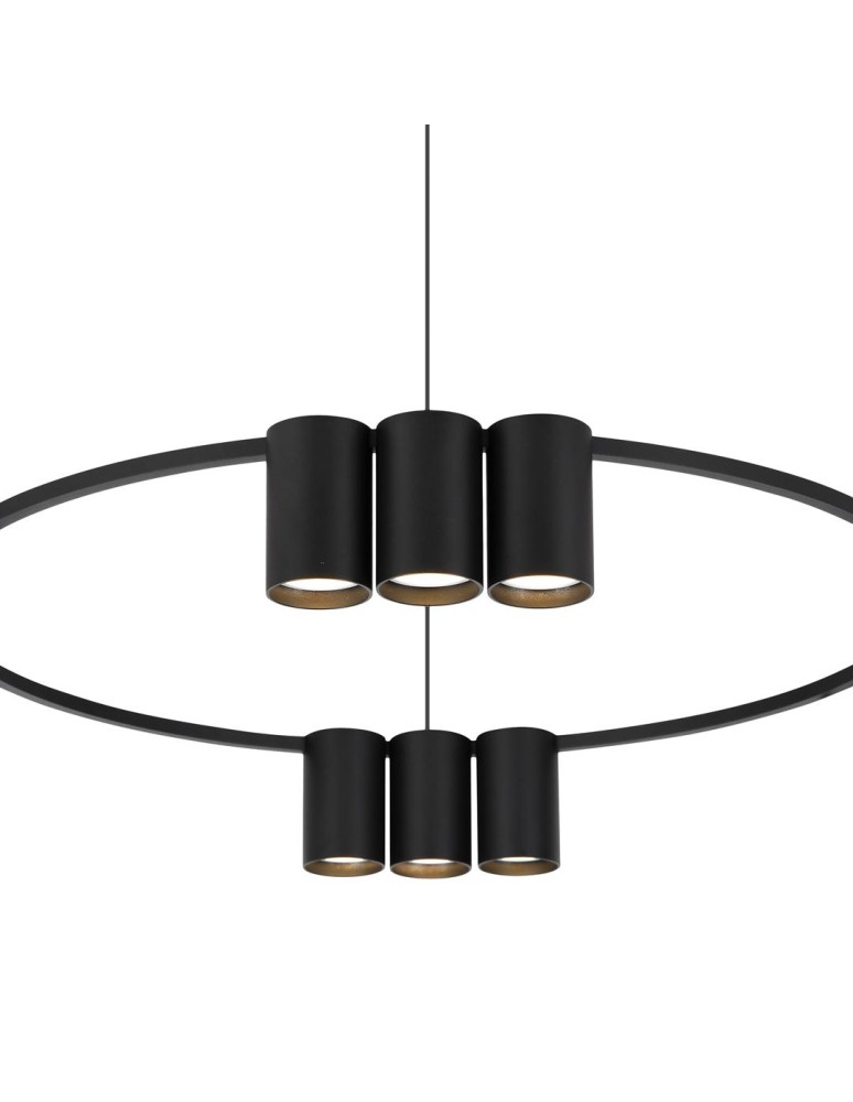 Pendant lamps circles - Milagro Pendant lamp (circle) GENESIS BLACK 10xGU10 ML0373 - product kolory-swiatla.pl 2