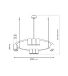 Pendant lamps circles - Milagro Pendant lamp (circle) GENESIS BLACK 10xGU10 ML0373 - product 5