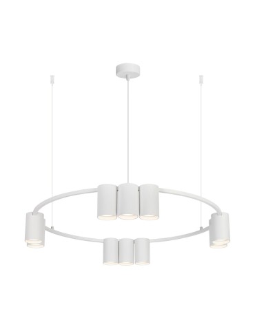 Milagro Lampa wisząca (koło) GENESIS WHITE 10xGU10 ML0374