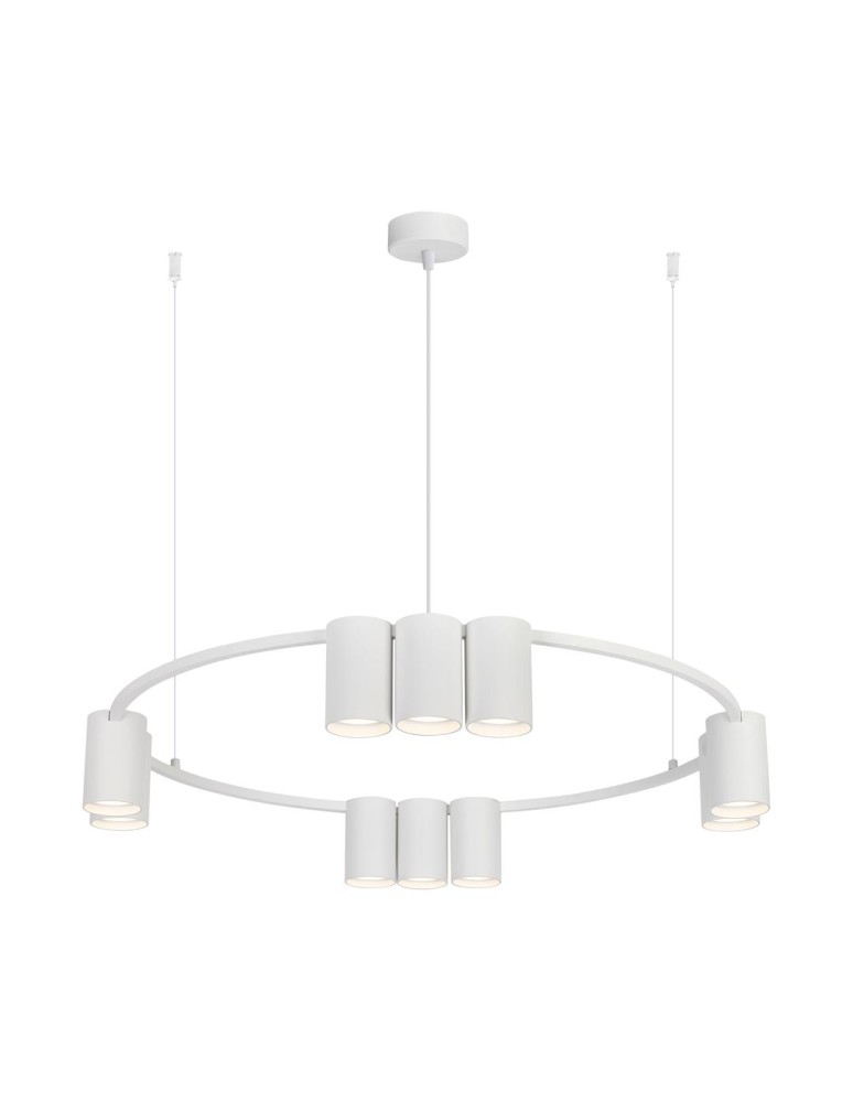 Pendant lamps circles - Milagro Pendant lamp (circle) GENESIS WHITE 10xGU10 ML0374 - product kolory-swiatla.pl 1