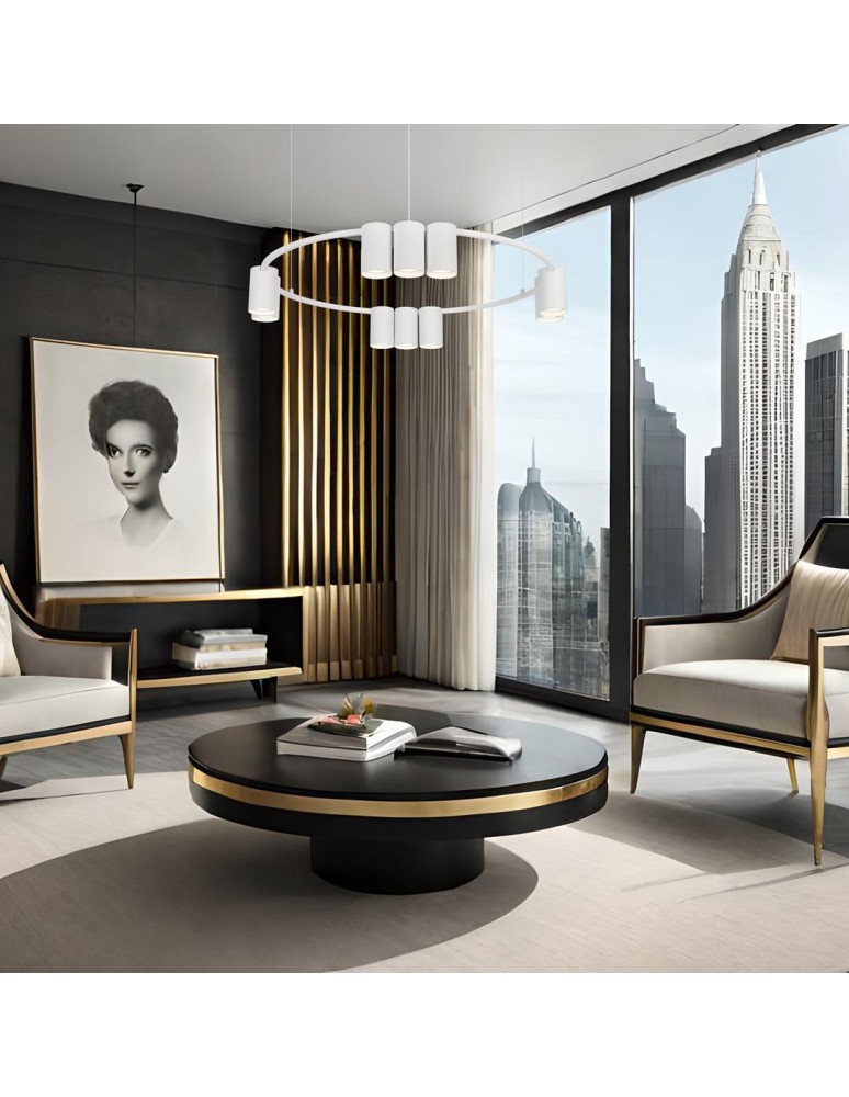 Pendant lamps circles - Milagro Pendant lamp (circle) GENESIS WHITE 10xGU10 ML0374 - product kolory-swiatla.pl 4