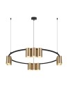 Milagro Lampa wisząca (koło) GENESIS BLACK GOLD 10xGU10 ML0375
